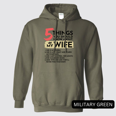 Funny 5 Things You Should Know About My Wife Hoodie